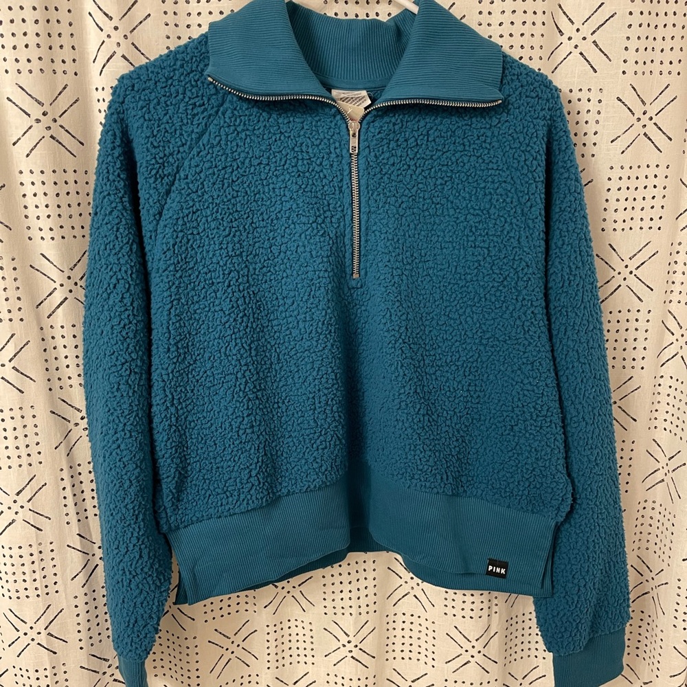 Pink Victoria’s Secret Sherpa Half Zip